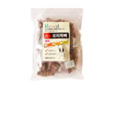  로하스 천연수제 강아지 간식 500g, 오리목뼈, 4개 