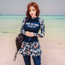  3피스 나비 여성래쉬가드세트 레쉬가드 여자수영복 빅사이즈 