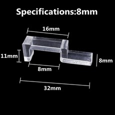 지지대 아크릴 어항 5mm 홀더 10mm 램프 8mm 12mm 6mm 15mm 스탠드 커버 4mm 클립 유리 액세서리 수족관 필터 19mm, 4pcs, M8 Mini Style, 1개