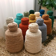 패션메이드 마크라메 칼라 꼰사 36합 DIY 취미 인테리어macrame, 20m, 마크라메36합-01.네추럴
