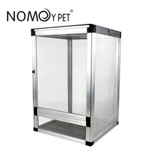 파충류 열대우림 서식지 탱크 알루미늄 테라리움 사육 케이지 집, 1개, 1.Silver Small