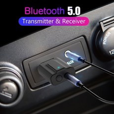 2 in 1 bluetooth 50 송신기 수신기 자동차 mp3 플레이어 tv pc 헤드폰 용 35mm aux 스테레오 오디오 음악 동글 어댑터