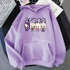 에스파 aespa 캐릭터 후드티