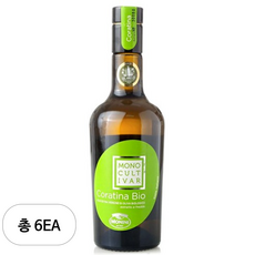 모니니 코라티나 유기농 올리브오일, 500ml, 6개