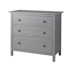 라비쉬홈 [이케아] 904.850.07 HEMNES 헴네스 3칸서랍장 그레이 스테인108x96 cm, 단품