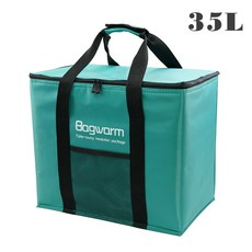 도보 걸어서 배달 대행 배민 쿠팡이츠 보온 배달통 보냉 테이크아웃 접이식 스쿠터, WDB35L-Green
