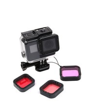 고프로용 다이빙 필터 오리지널 방수 케이스 수중 하우징 레드 핑크 블랙 액세서리, 3Pcs A Lot, 03 3Pcs A Lot, 3개
