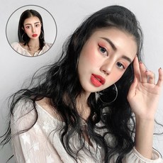 고열사 포니테일 가발 웨이브 묶음머리 가발 5종 컬러, 1개, 골드 브라운 집게형 60cm