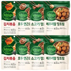 비비고 반찬(김치볶음2+호두연근조림2+소고기장조림2+메추리알장조림2), 1세트, 930g