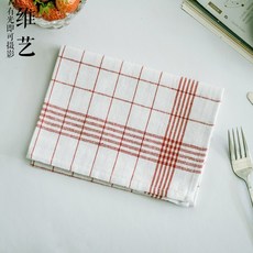 크레피 비예 스타일 여름 과자 건조식품 촬영함 냅킨 서양 요리 베이킹 식탁보 사진촬영소품, 40*60cm, 레드