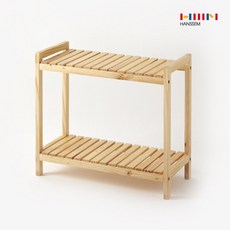 [한샘] 우디 원목 수납 선반장 2단 (가로형), 선택:01.우디 원목 수납선반장_2단(가로형)