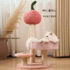 고양이발톱 복숭아 긁기 등산 스크래처 오르막 프레임 장난감 발톱강화 캣타워, 1개, 소나무 프레임