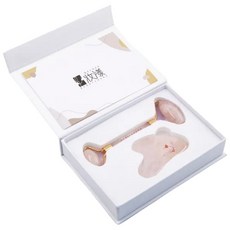 BEAUTYOUNG 妝漾 冰晶玉石按摩禮盒, 天然粉晶玉石, 臉部按摩工具套裝, A337, 1盒