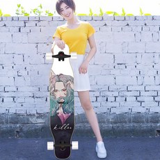 폴라도레 42인치 어린이용롱보드 초보자 롱보드 댄싱 스케이트보드 +폴라도레사은품증정(L)A7484BE7, 05-E타일