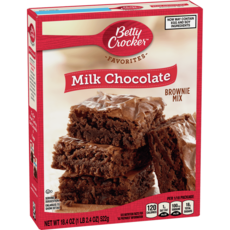 Betty Crocker Milk Chocolate Brownie Mix 베티 크로커 밀크 초콜릿 브라우니 믹스 522g X 2개, single