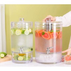 음료 냉각기 슬러시 머신 식당 카페 식혜 뷔페 업소용, 4.8L 주스 용기