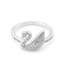 스와로브스키 SWAROVSKI 5250743 ICONIC SWAN 스완 로듐 플래팅 반지
