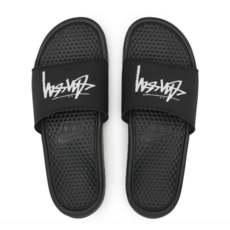 [미국 정품]Nike x Stussy 나이키 x 스투시 슬라이드 슬리퍼 블랙