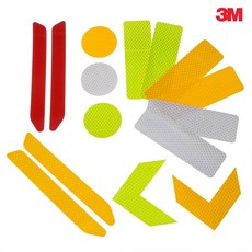3M 초고휘도 반사테이프 형광광각 반사 리플렉터, 형광황색, 초고휘도 일자, 1개