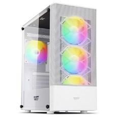 DARKFLASH DK200 MESH RGB ADVANCED 강화유리 화이트 (미니타워), 단일수량