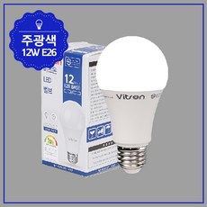 비츠온 LED 벌브 12W, 주광색, 1개 1개, 주광색