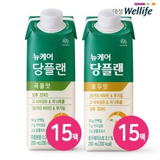 대상웰라이프 뉴케어 당플랜 곡물맛 200ml 15팩+당플랜 호두맛 200ml 15팩 맛있는 당뇨환자용 영양식, 200ml 30팩