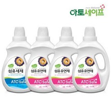 아토세이프 아토세이프 아기세제SET (세제 2L 1개+ 섬유유연제 2L 3개)/아토세이프세제/중성세제/세탁세제/유아세제, 단일옵션