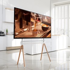 카멜마운트 65인치 75인치 거치대 이젤 벽면 밀착 티비 스탠드 삼성 LG TV 호환 화이트FS75N, 3. 이젤 리모컨 수납형 스탠드[49~70], 화이트, 1개