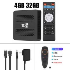 Woopker TOX4 스마트 TV 박스 안드로이드 13 4GB 32GB BT50 AV1 1000M LAN 24G 58G 듀얼 와이파이 4K 멀티미디어 플레이어 셋톱 박스 RK35, 18) Au 플러그  4G32G G10S Voice R - 4k멀티미디어플레이어