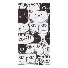 검은 흰색 고양이 주방 핸드 타올 접시 헝겊 식기 수건 청소, C.1pc 45x75cm, 1개