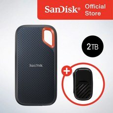 샌디스크 익스트림 포터블 외장 SSD E61 2테라 + 고급케이스, 2TB 2TB