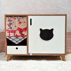 고양이 원목 화장실 리틀다이버 원목화장실 사막화 인클로저 우드 대형 사막화방지 통로타입, B. 고양이 화장실2, 1개