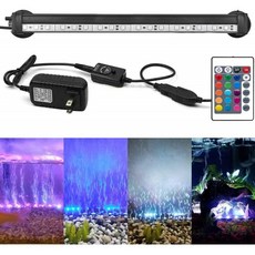 MingDak 수족관 LED 버블 라이트-LED를 변경하는 16 가지 색상의 에어 버블 러 물고기 탱크 용 원격 제어 수족관 조명 LED 1