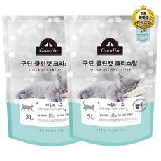 구딘 고양이 클린캣 크리스탈 실리카 배변모래, 5L, 24개
