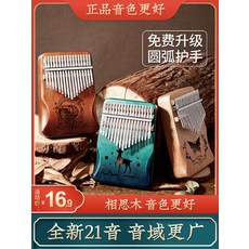  - 칼림바 쉬운 교육용 고급칼림바 엄지 거문고 카림바 17음 초보자 여자 21음 다섯 손가락 엄강악기 휴대용 빈티지 6, 08 17음나비날 그러데이션 블루선물세 