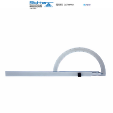 리치터 각도기 NO.851C/4 직경 200mm 잠금나서 무광 크롬 도금, 1개