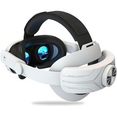 메타 퀘스트 3/퀘스트 3S용 RGB 헤드 스트랩 MTomatoVR 교체 배터리 팩 3S와 호환되는 VR 액세서리 블랙, for Quest3/Quest 3S, White, 1개