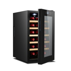 와인 셀러 19병 1도어 저소음 와인냉장고 주류 저장고 소형, 16병 철제 세로선반 포함
