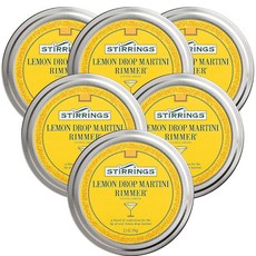 Stirrings 6 Pack Lemon Drop Cocktail Rimmer - Easy to Rim a Glass - Specialty Sugar and Salt Drink R