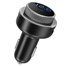 GC16 자동차 FM 송신기 블루투스 핸즈프리 MP3 플레이어 QC3.0 USB 고속 충전기, 1개