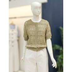 나이스크랍 나이스클랍 라운드넥 조직감 니트 가디건(A242PWK469)LK