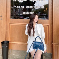 플리츠 허리보정 여성 여름 가을 디자인 감각 주름 나팔 소매 저고리 트렌드 두개 버전