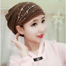 스포츠윙 규빅 여성 풀오버 후드 심플 반다나 돌아가다 민 뚜껑 비단스카프 두건 스타일리쉬 여름