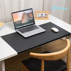 GShuang 가죽 고정형 팔꿈치 보호 데스크매트, 블랙 블랙