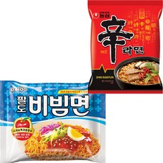 팔도 비빔면멀티(5입)1팩 + 농심 신라면멀티(5입)1팩 봉지라면 인기라면 라면모음, 1개