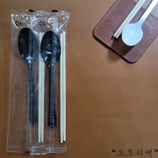 [당일발송]도토리팩 일회용 수저세트, 1세트, 500개, 화이트