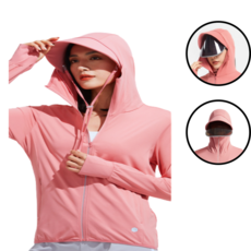 여성용 자외선차단 썬캡 후드 재킷
