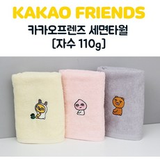 카카오프렌즈 자수 세면타월 수건 3매입, 1개