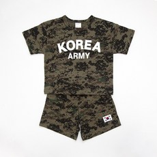 국내생산 아동 군복 반팔 상하세트 코리아 아미 상하복 어린이