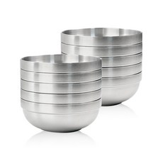 키친왕 이중 스텐 국그릇 무광, 10개, 14cm
